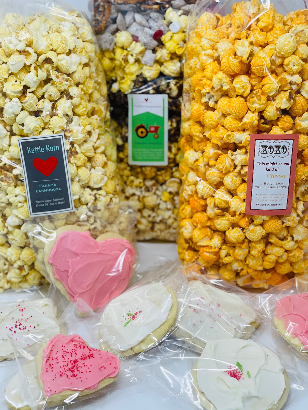 Valentine's Popcorn & Cookies